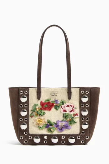 Mini Nellcôte Shopping Bag in Suede