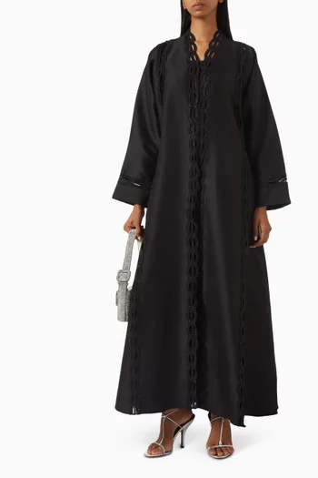 Lace-embroidered Abaya