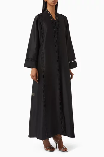 Lace-embroidered Abaya