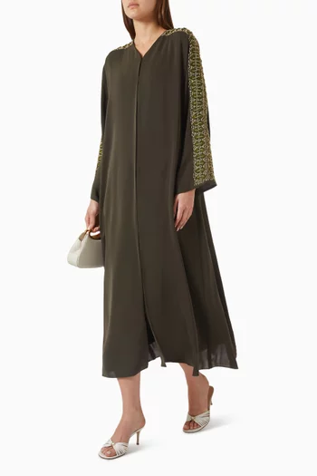 Thread-embroidered Abaya