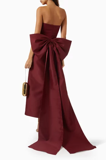 Exaggerated-bow Gown in Satin