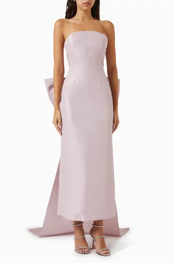Exaggerated-bow Gown in Satin