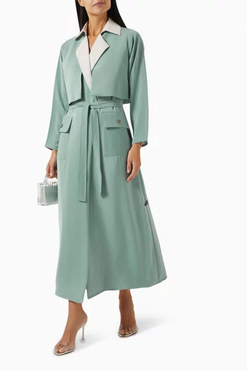 Two-tone Trench Coat Abaya