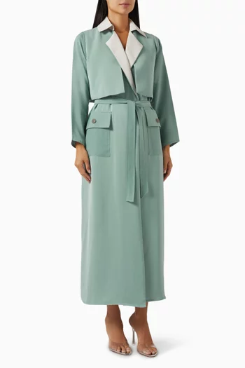 Two-tone Trench Coat Abaya