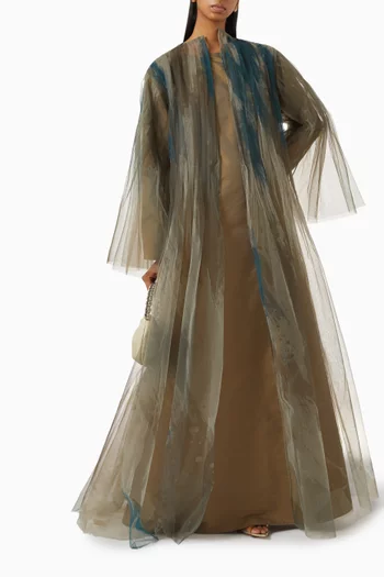 Gathered Abaya & Dress Set