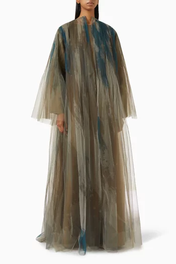 Gathered Abaya & Dress Set