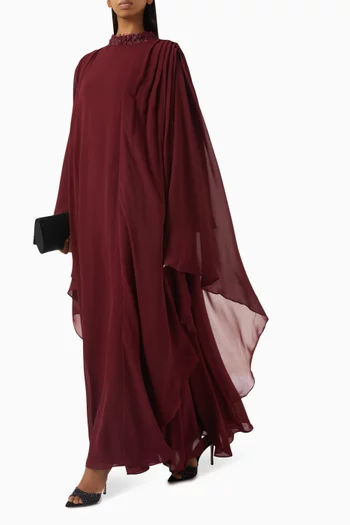 Bead-embellished Dress in Chiffon
