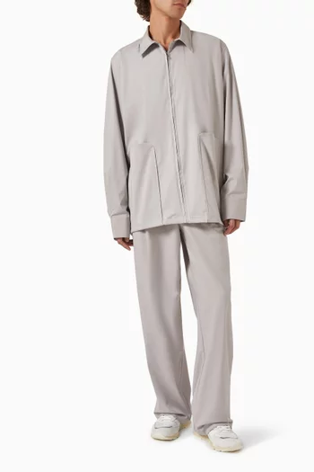 Long Pocket Zip-up Shirt in Japanese Fabric