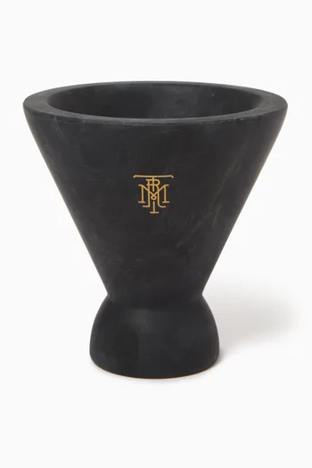 Bakhoor Burner in Nero Marquina Marble