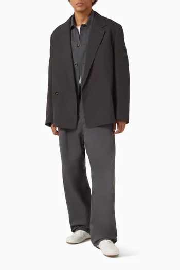 Soft Double Breasted Jacket in Wool-blend