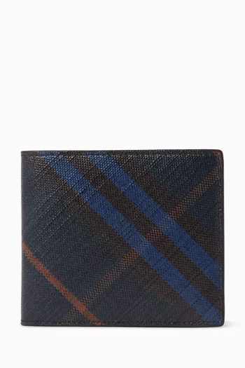 Bifold Wallet in Check Canvas