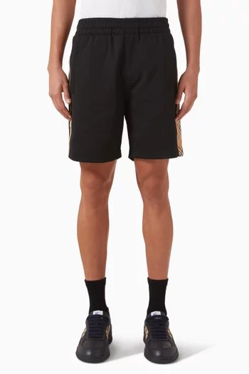 Check Trim Shorts in Jersey