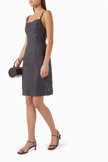 Delave Mini Dress in Linen