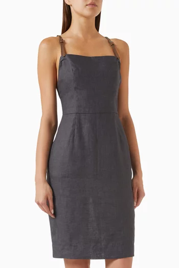 Delave Mini Dress in Linen