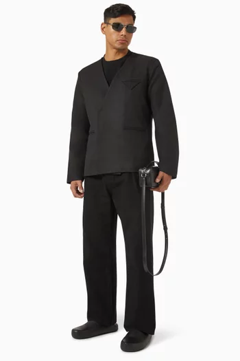 Colin Tailored Collarless Blazer