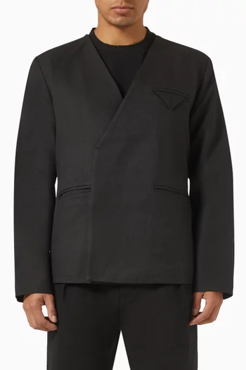 Colin Tailored Collarless Blazer