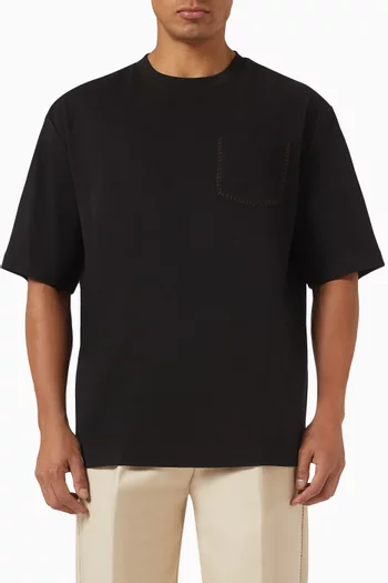 Whipstitch Pocket T-shirt in Cotton-jersey