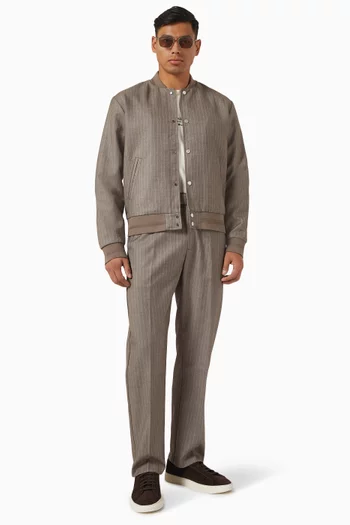 Baseball Pinstripe Tailored Pants