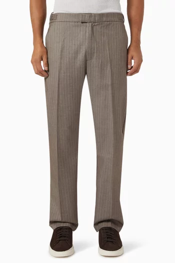 Baseball Pinstripe Tailored Pants