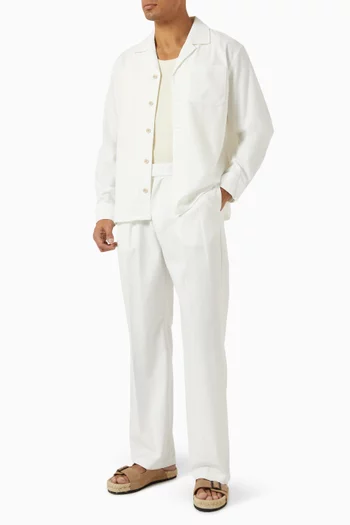 Double-pleated Relaxed-fit Pants in Linen