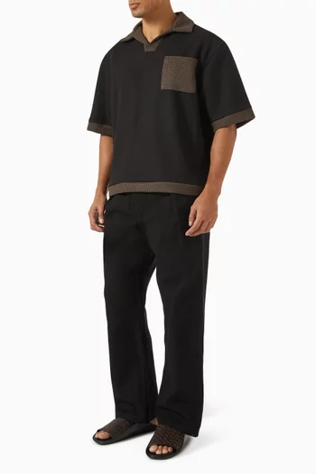Brice Boxy Polo Shirt in Tencel Blend