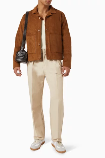 Twin Pleated Pants in Cotton
