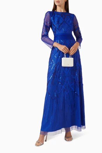 Sequin-embellished Dress in Tulle