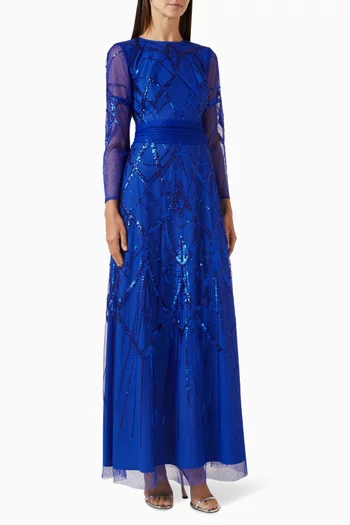 Sequin-embellished Dress in Tulle
