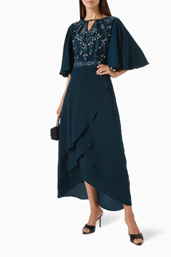 Bead-embellished Midi Dress