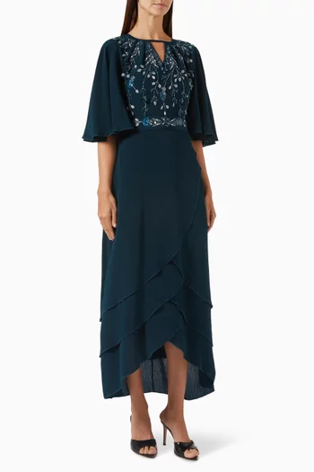 Bead-embellished Midi Dress