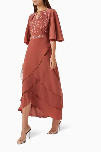 Bead-embellished Midi Dress