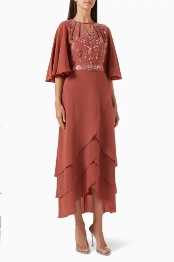 Bead-embellished Midi Dress