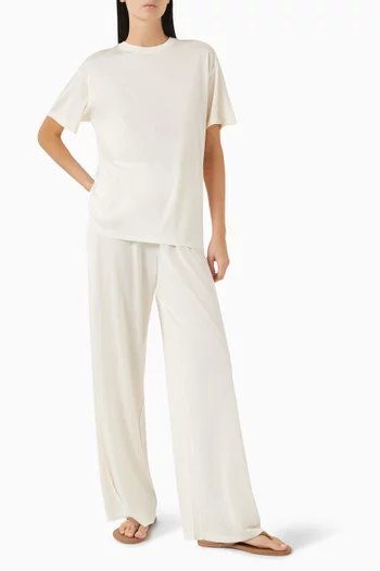 Pants in Silk-jersey