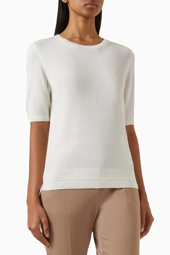 Openwork Stitch Sweater in Viscose-blend