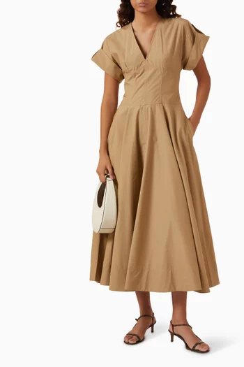 Maxi Dress in Cotton Poplin