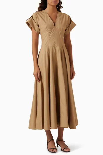 Maxi Dress in Cotton Poplin