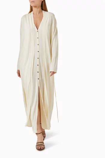 Belted Cardigan in Silk-blend