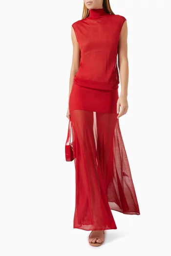 Turtleneck Dress in Viscose-knit