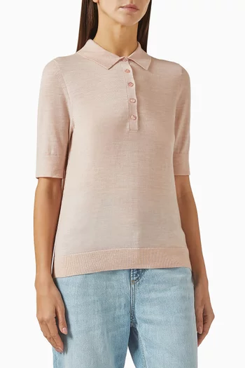 Fidenka Polo Sweater in Wool