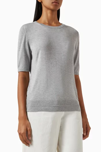 Openwork Stitch Sweater in Viscose-blend