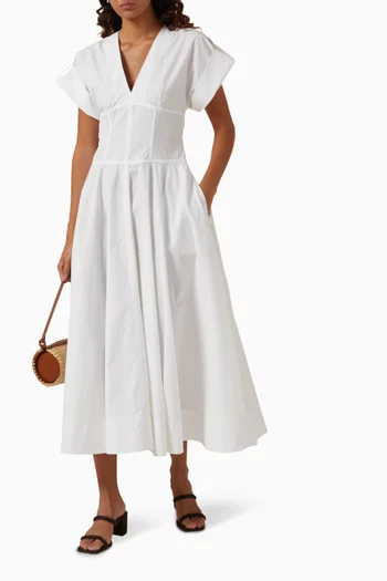 Maxi Dress in Cotton Poplin