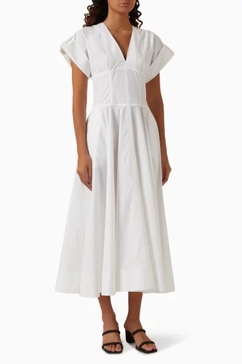 Maxi Dress in Cotton Poplin