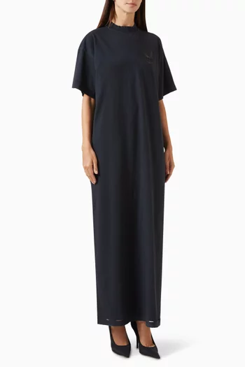 Nail Polish Maxi T-Shirt Dress in Cotton-jersey