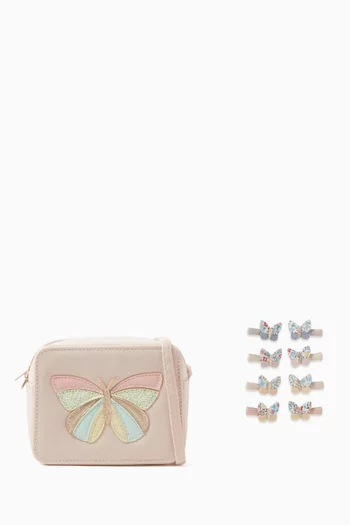 Spring Butterfly Bag & Clips Set