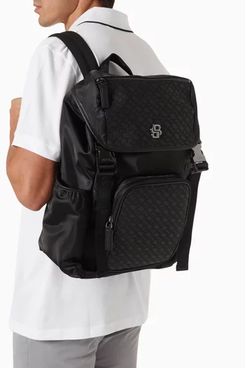 Double B Monogram Backpack in Twill