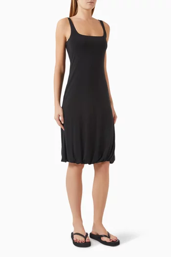 Sleeveless Knee-length Dress in Modal-silk Blend