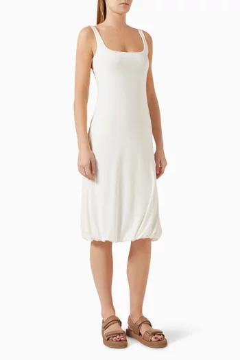 Sleeveless Knee-length Dress in Modal-silk Blend