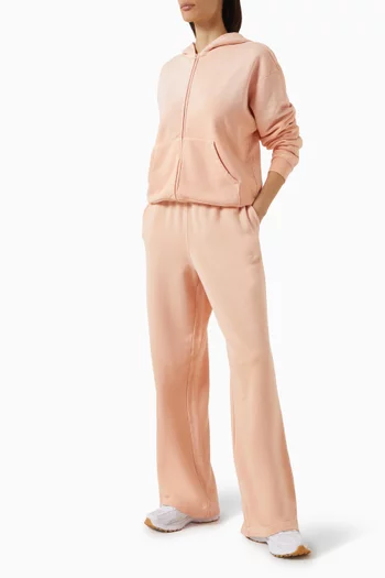 بنطال بساق مستقيمة وخصر منخفض فرنش تيري