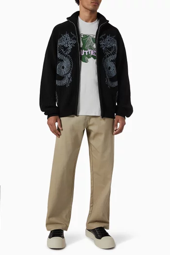 Wide Leg Pants in Cotton-twill