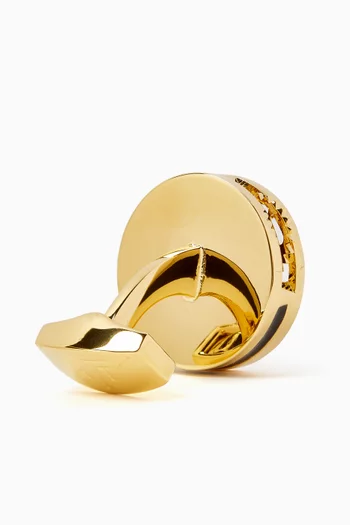 Carousel Gear Cufflinks in Yellow Gold-plated Metal